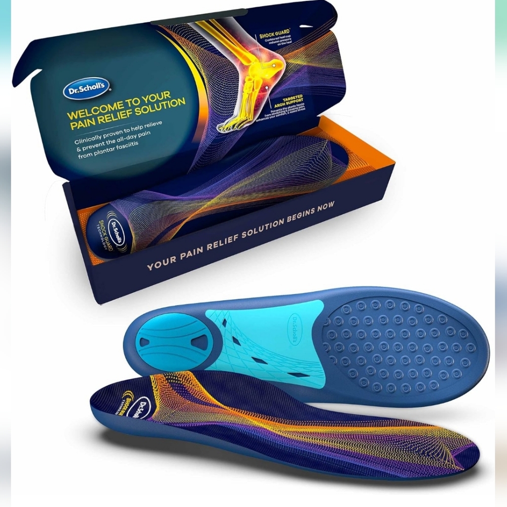 NWT ☆ Dr. Scholl's Plantar Fasciitis Insoles Women Size 8.5-9 Men 7.5-8